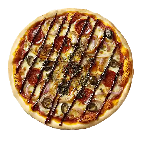 Pizza calabresa barbecue