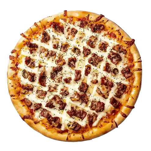 Pizza de carne de sol com cream cheese