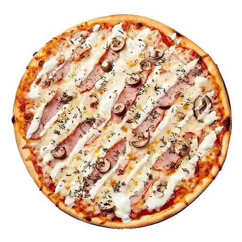 Pizza de peito de peru com cream cheese
